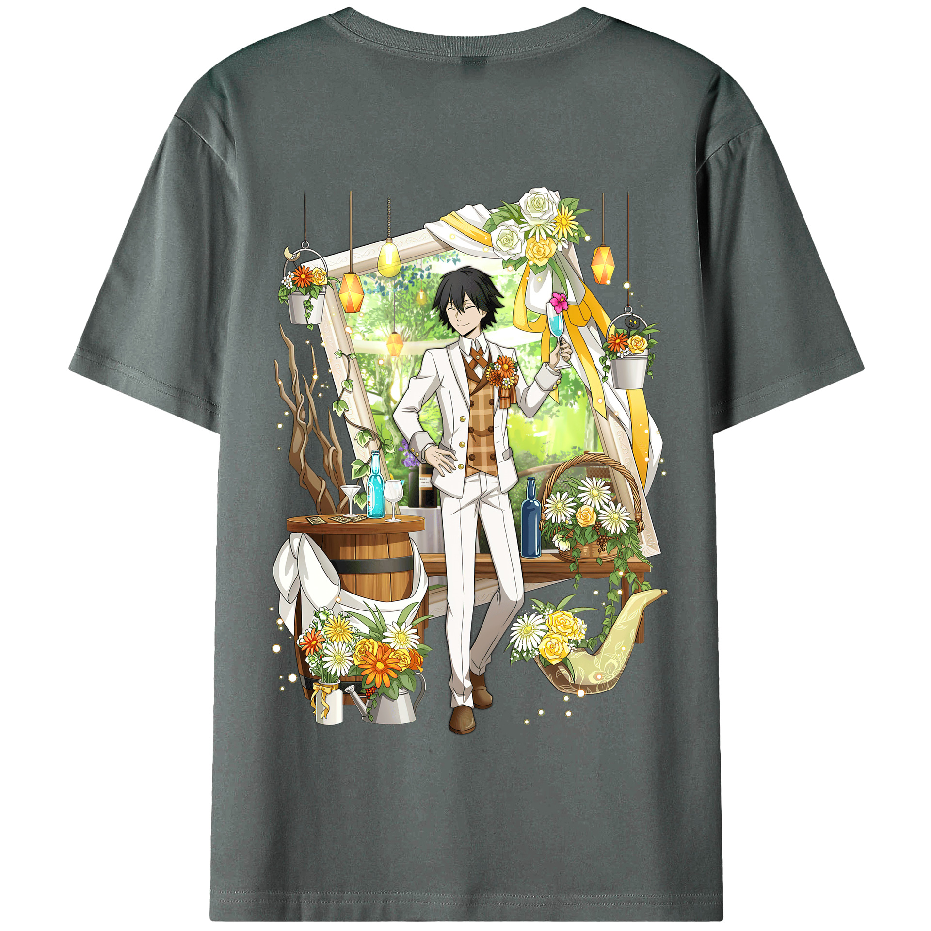 （画像用） 文豪ストレイドッグス Bungo Stray Dogs 綿100％半袖Tシャツ（背面プリント）